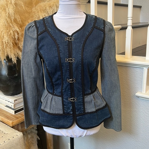 Anthropologie Jackets & Blazers - ANTHROPOLOGIE DAUGHTERS OF THE LIBERATION SPLICING JEAN JACKET SIZE 2